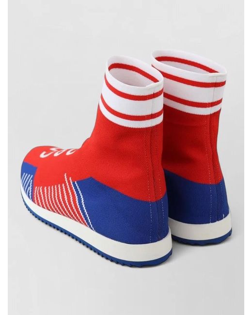 Dolce & Gabbana Red Knit Logo Sock Sneakers for men