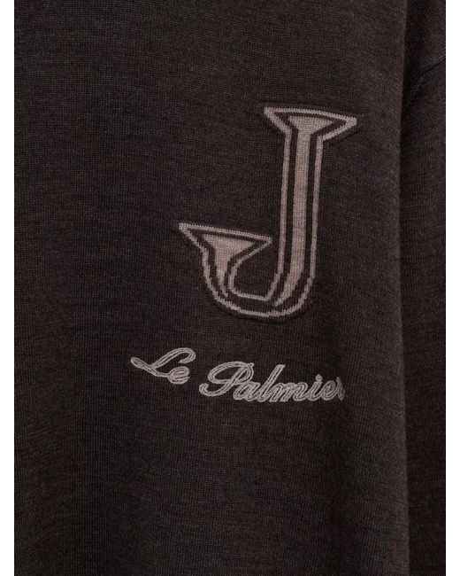 Jacquemus Black Merino Wool Crewneck T-Shirt for men