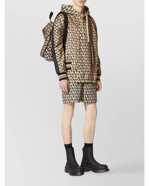 Valentino Garavani Natural Ribbed Trims Iconographe Print Bomber for men
