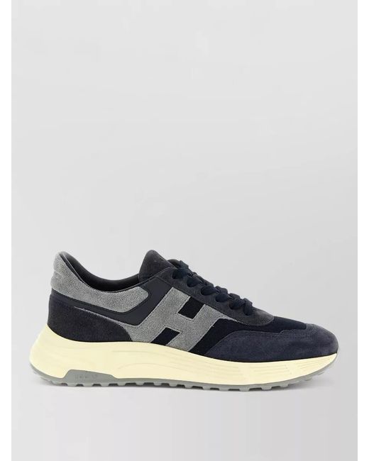 Hogan Blue Leather Low-Top Sneakers for men