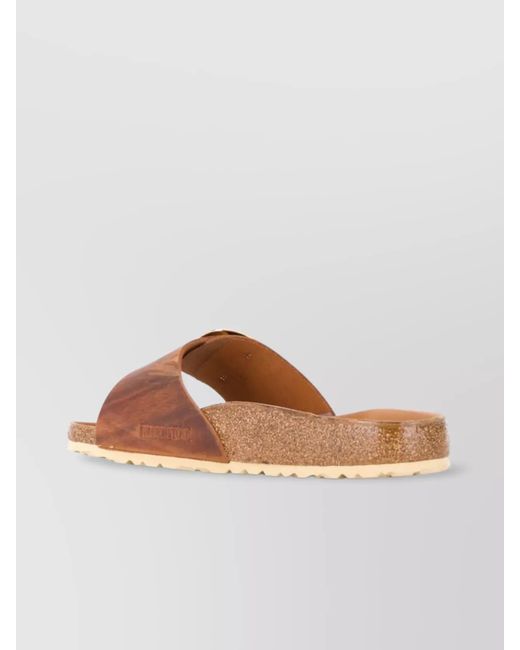 Birkenstock Brown Leather Big Buckle Sandals