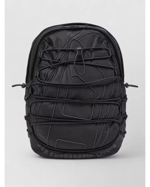 DIESEL Black Tech Backpack for men