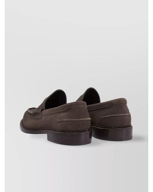 Tricker's Black Leather Loafers for men