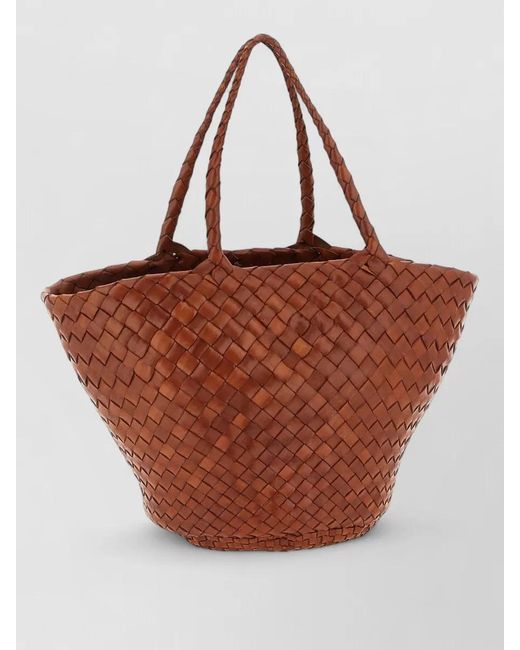 Dragon Diffusion Brown Egola Tote Bag Dual Handles Weave