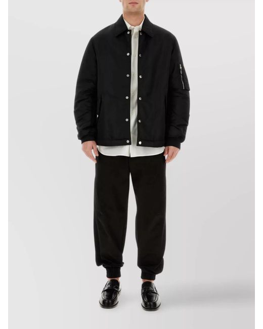 McQueen Black Denim Mid-Rise Tapered Cargo Trousers for men