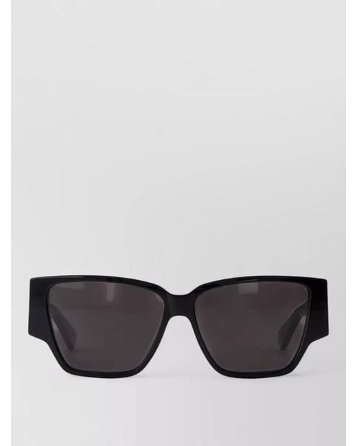 Bottega Veneta Black Sunglasses Dark Lenses Rectangular Frame Temples