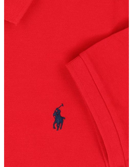 Polo Ralph Lauren Red Short Sleeve T Shirt Polo Collar for men