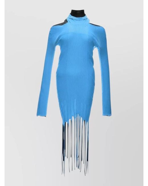 Bottega Veneta Blue Silk Midi Dress