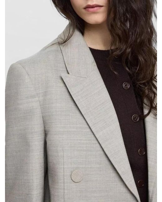 J.W. Anderson Gray Double Breasted Tailored Jacket Structured Shoulders