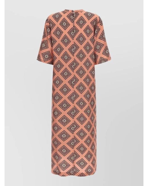 Alberto Biani Multicolor Silk Midi Dress