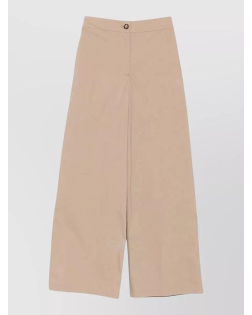 Emporio Armani Natural Wide-Leg Trousers