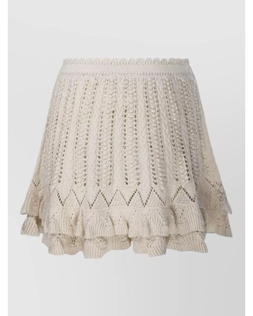 Isabel Marant Natural Cotton A-Line Skirt