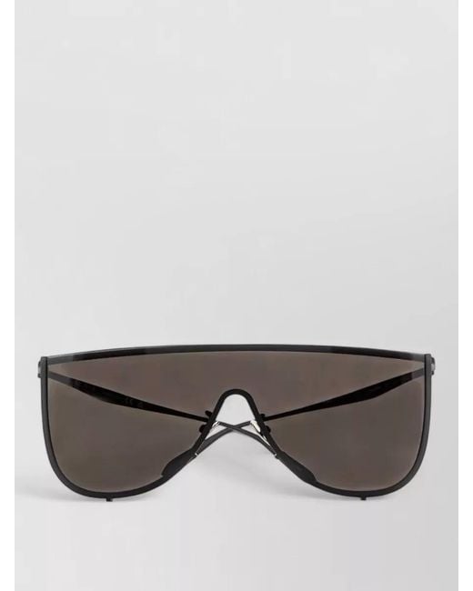 Alaïa Gray Metal Sunglasses Modern Frame Shape Lenses