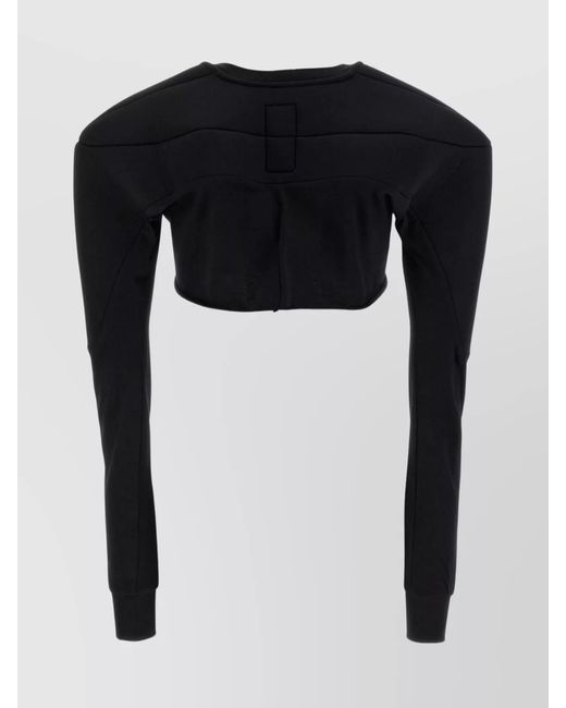 Rick Owens Black Cotton Sweatshirt