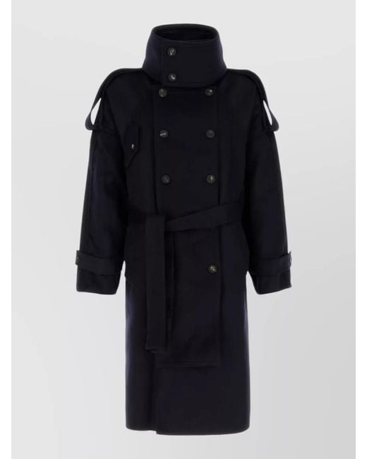 Ferragamo Black Cashmere Wool Coat for men