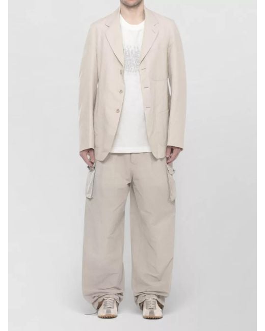 Maison Margiela Natural Single Breasted Blazer Chest Pocket for men