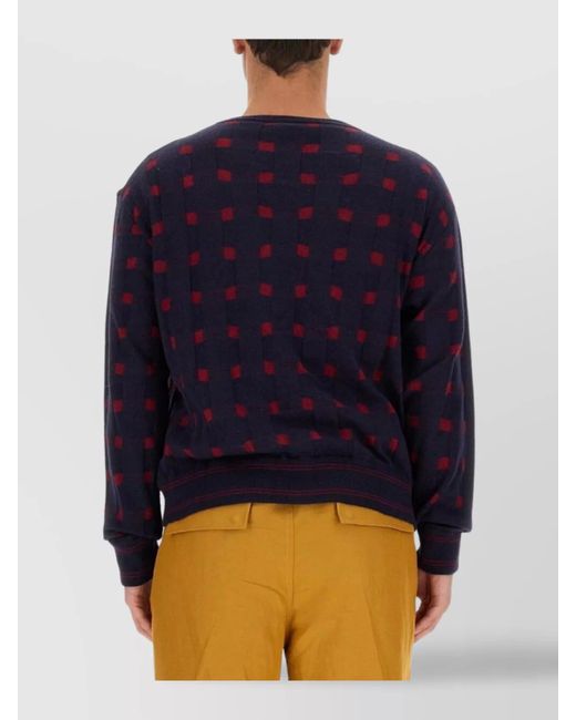Etro Blue Cashmere Wool V-Neck Regular-Fit Cardigan for men