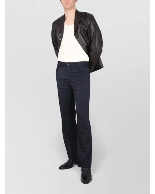Séfr Blue Santana Tailored Pants Back And Side Pockets for men