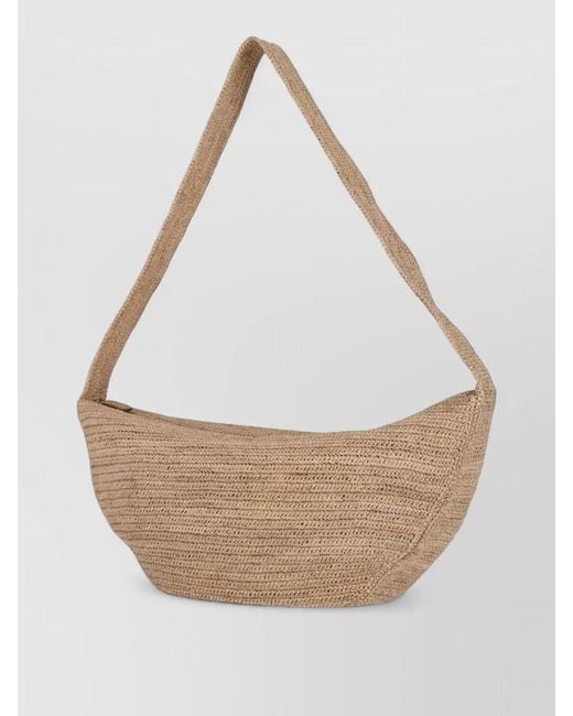 IBELIV White Shoulder Bag Woven Texture Single Strap