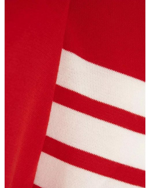 Thom Browne Red Cotton Polo Shirt