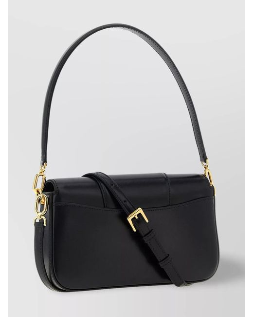 Balenciaga Black Hourglass Small Leather Shoulder Bag