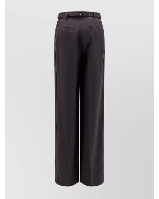 Elisabetta Franchi Blue Wide-Leg Trousers