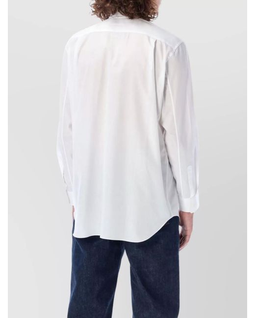 COMME DES GARÇONS PLAY White Cotton Short-Sleeve Shirt