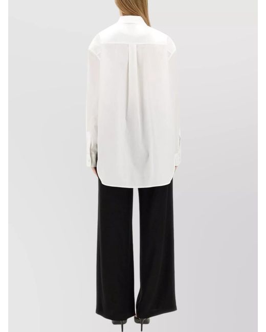 Moschino White Cotton Oversized Shirt