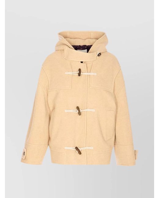 Circolo 1901 Natural Hooded Jacket With Long Sleeves And Pockets