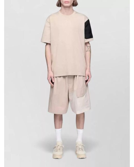 Y-3 Natural Wide-Leg Cargo Shorts for men