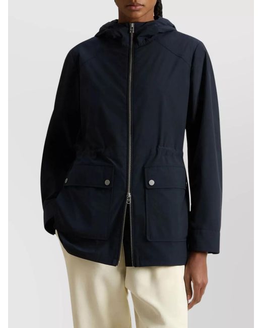 Woolrich Blue Hooded Fitted Jacket
