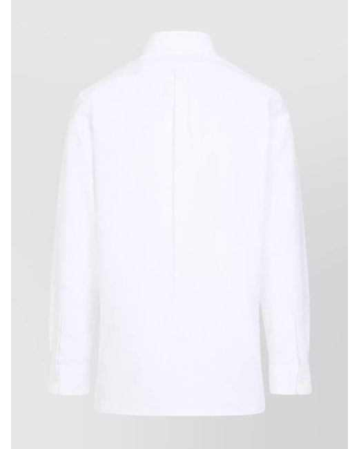 Givenchy White Cotton Long-Sleeve Shirt for men