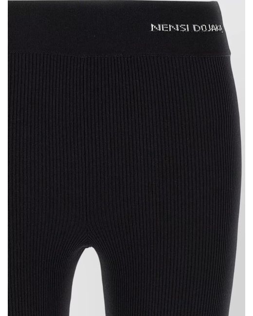 Nensi Dojaka Black Sadie Leggings Elastic Waistband Ribbed Stirrup