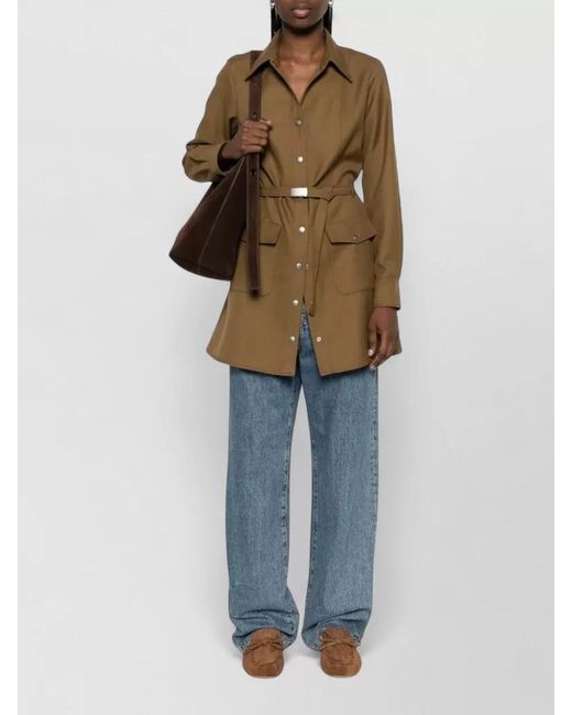 A.P.C. Green Belted Dress