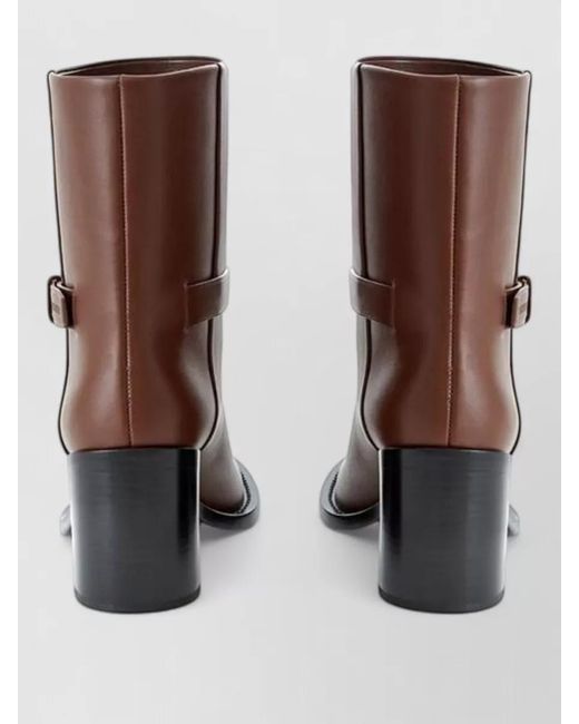 Burberry Brown Leather Ankle Boots