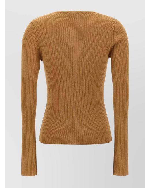 Max Mara Brown Silk Cashmere Sweater