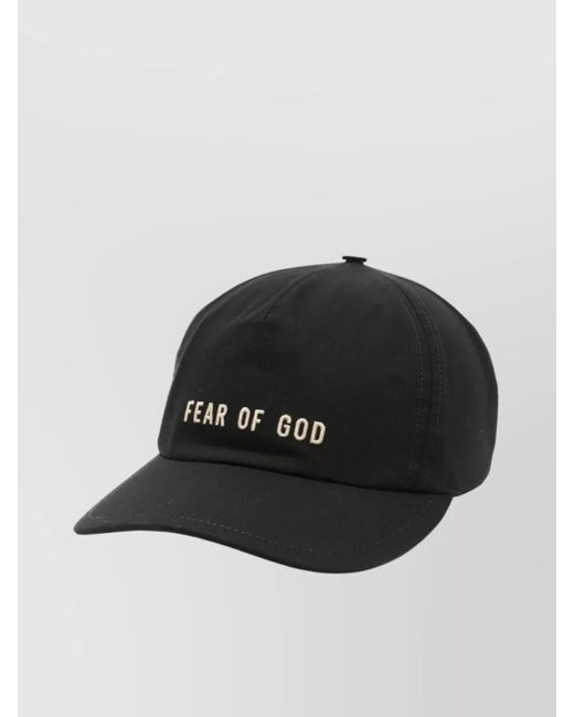 Fear Of God Black Six-Panel Cap With Curved Peak for men