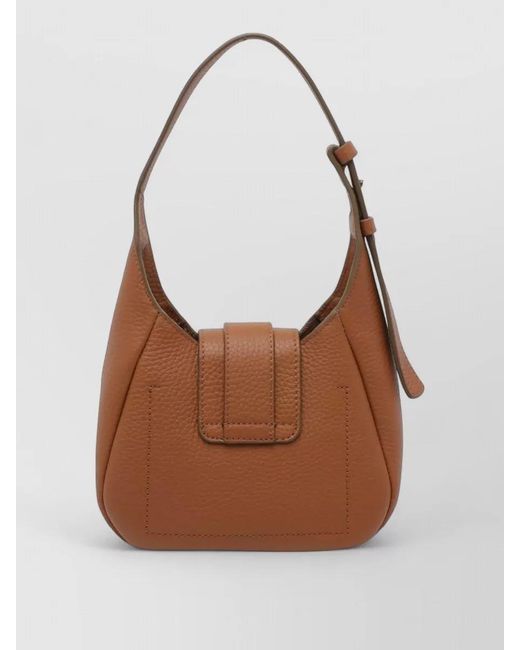 Hogan Brown H-Hobo Mini Leather Shoulder Bag