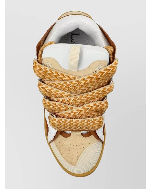 Lanvin Metallic Leather Low-Top Sneakers