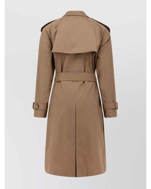 Burberry Natural Cotton Long Double-Breasted Trench Coat for men