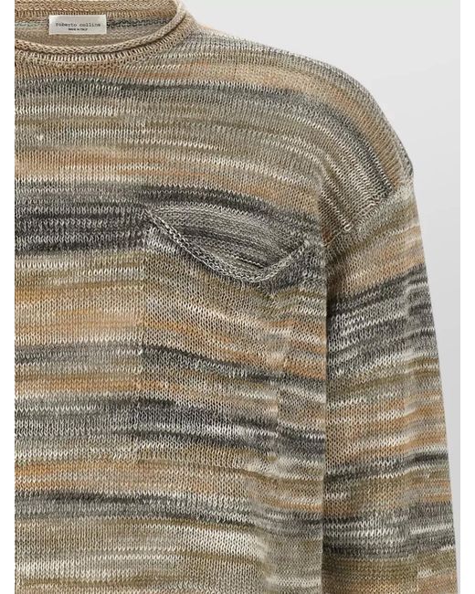 Roberto Collina Gray Fine-Knit Jumper for men