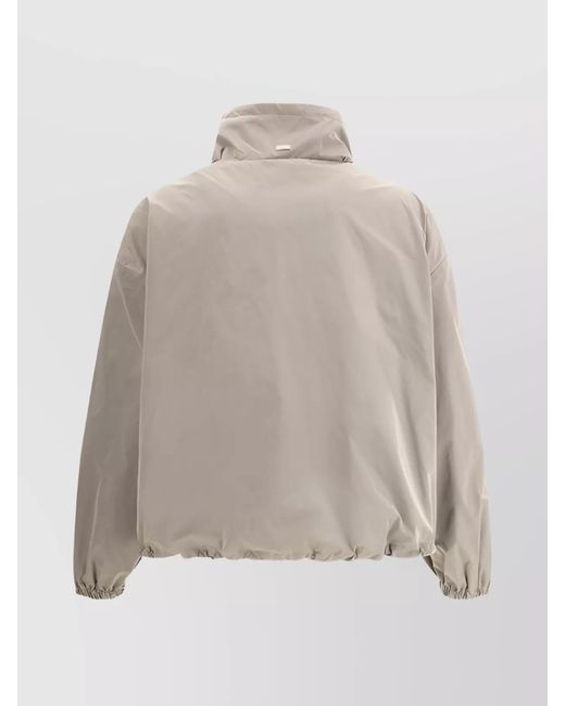 Herno Gray Functional Waterproof Jacket With Adjustable Collar