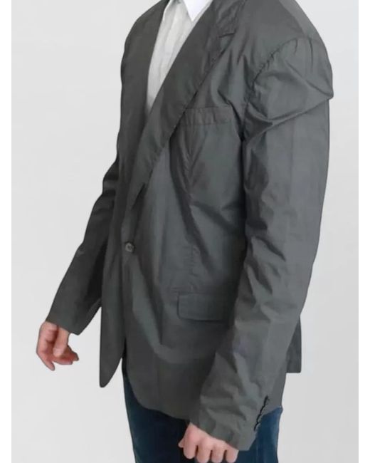 Dolce & Gabbana Gray Cotton Single Breasted Blazer for men