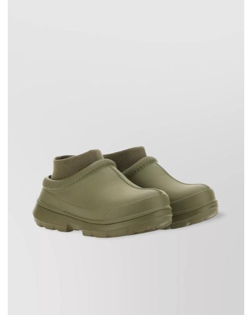 Ugg Green Rubber Sock-Style Ankle Boots