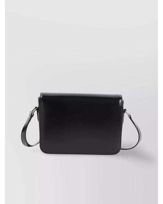 Céline Blue Calfskin Leather Teen Triomphe Shoulder Bag