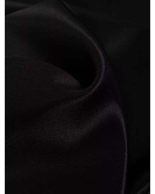 Saint Laurent Black Silk Jacquard Scarf for men