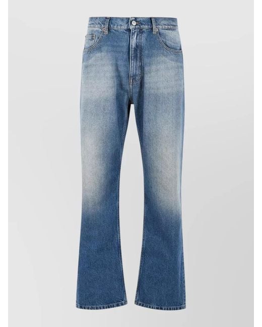 MM6 by Maison Margiela Blue Denim Jeans Straight Leg Belt Loops for men