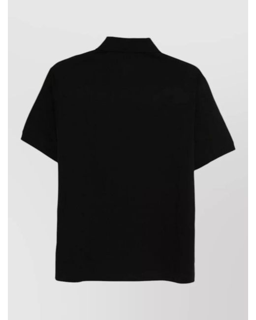 Emporio Armani Black Cotton Short-Sleeve Polo Shirt for men