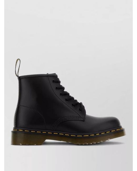 Dr. Martens Black Lace Up Leather Ankle Boots Pull Tab