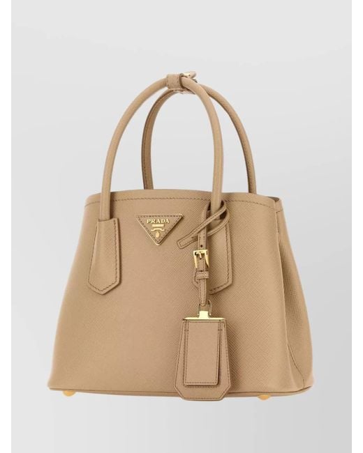 Prada Natural Leather Shoulder Bag
